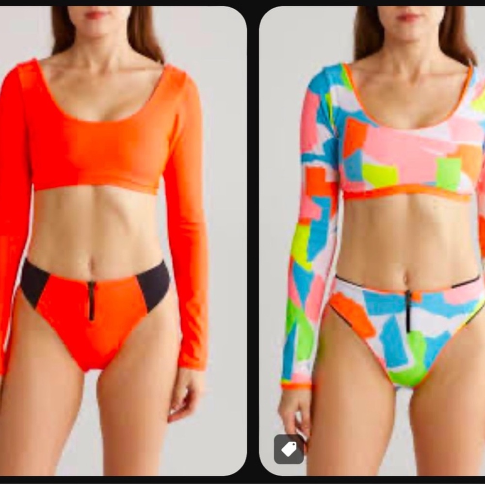 Maaji Fire Besti Mimmi Long Sleeve Reversible
Two- Piece Swimsuit Small